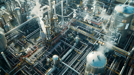 Obraz premium holographic factory