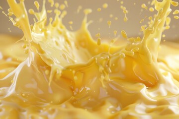 A close-up shot of a bowl filled with a bright yellow liquid, great for illustrations or design projects