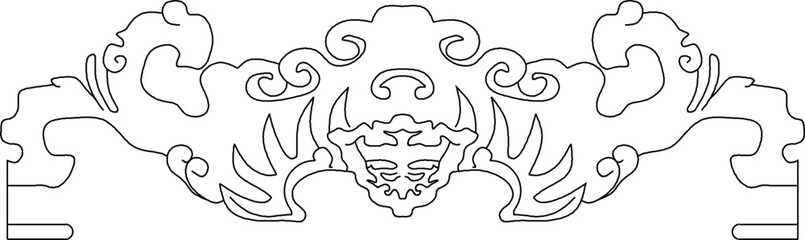 Vector sketch illustration silhouette design icon logo symbol engraving classic vintage ethnic traditional