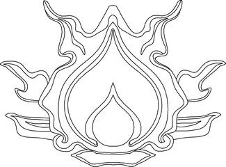 Vector sketch illustration silhouette design icon logo symbol engraving classic vintage ethnic traditional