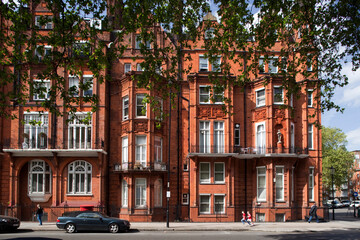 London, UK, May 3 2009, Victorian Red Brick Building by John James Stevenson, Kensington