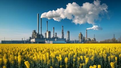 Smoke from chimneys plant ecology autumn landscape