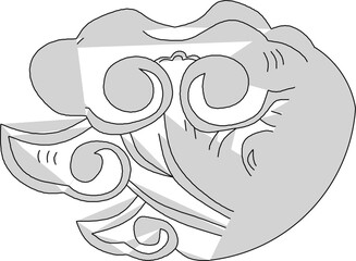 Vector sketch illustration silhouette design icon logo symbol engraving classic vintage ethnic traditional 