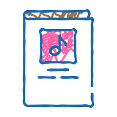 notes book doodle icon sketch vector. notes book sign. isolated symbol illustration