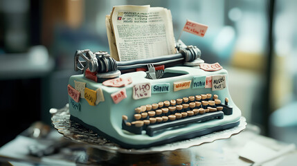 Journalist-Themed Birthday Cake