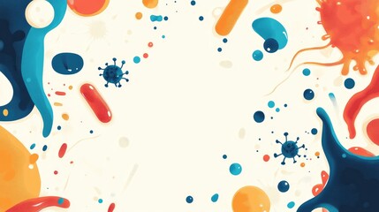 Biological Bacteria And Microorganisms In Laboratory Tests Medical Solutions Scientific Research Banner With Space For Text