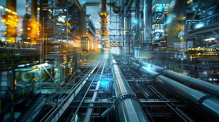 Fototapeta premium holographic future building