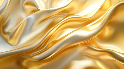 Obraz premium Abstract background with a flowing gold texture and light reflections