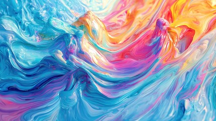 Swirling, vibrant paint