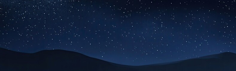 Fototapeta premium Starry Night Landscape: Majestic Mountains Under a Dark Sky