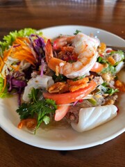 Seafood Glass Noodle Salad , thai food