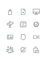 Finance editable stroke line icon set, set of icons for web design, vector illustration