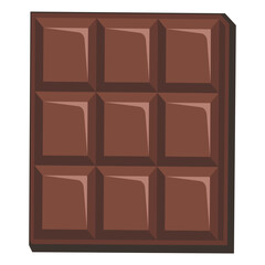 chocolate bar on white