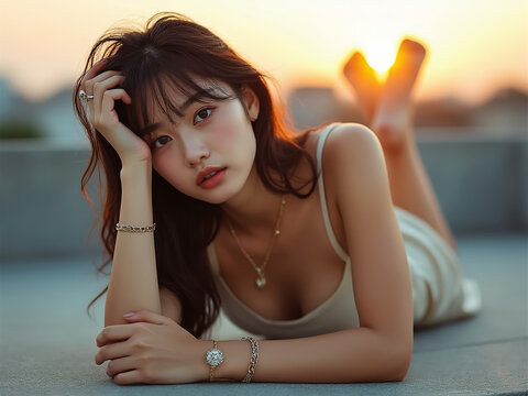 Prostrate Girl