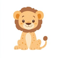 Obraz premium Cute Cartoon Lion.