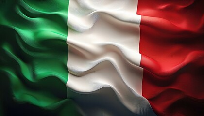 Obraz premium Wallpaper for republic day in italy with italian flag waving in the wind.