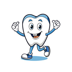 Modern Logo of Happy tooth dental clinic concept Icon Vector Design Mascot