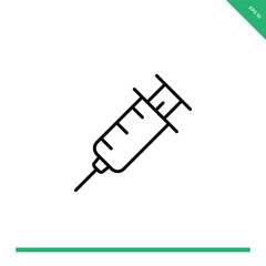 syringe icon, syringe symbol, vector illustration