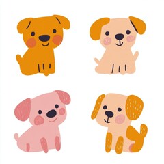 Obraz premium Cute Dog Clipart.