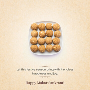 Happy makar sankranti, til gud laddu festivals