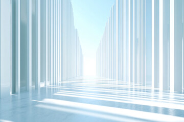Fototapeta premium 3D rendering white space architecture minimalist background 