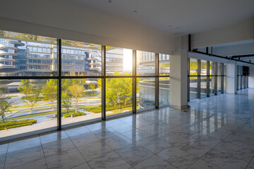 Reception hall and rest area of commercial district office building