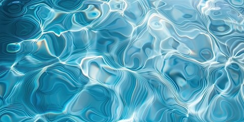 Abstract transparent water shadow surface texture natural ripple on blue background