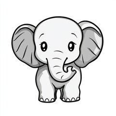 Fototapeta premium Cute Elephant Cartoon.