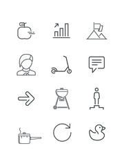 Shopping, logistics icon, set of icons for education