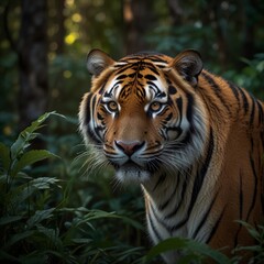 Fototapeta premium tigre en la selva 