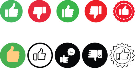 Thumb icon set collection