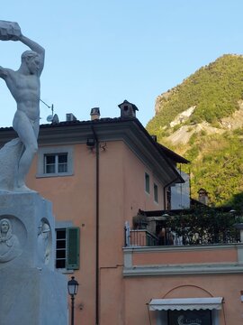 statue of a person, Visit for tourism on summer hollyday Italy Tuscany Versilia Seravezza, village nice for art and nature