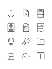 Business and icons set, set of icons for web design, vector illustration