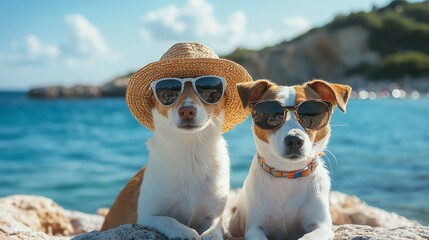 pet-friendly summer holiday with a cat and dog exploring the outdoors on an adventure-filled vacation with hiking and camping