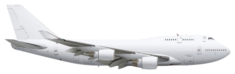 PNG White jumbo jet airplane illustration