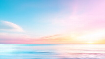 Obraz premium Smooth gradient background blending cool blues and warm purples, with a soft blur effect, evoking a sense of peace and relaxation, suitable for meditation and wellness themes