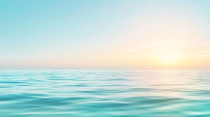 Obraz premium Gentle gradient blend of blue and green hues with a soft blur effect, resembling the soothing colors of the ocean, ideal for backgrounds in meditation apps and relaxation content