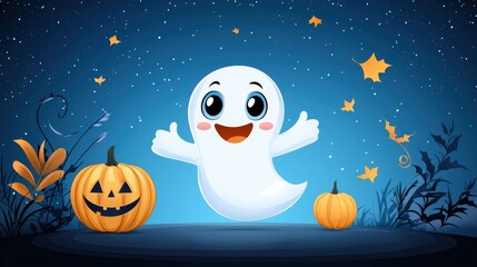 Fototapeta premium Happy Halloween Ghost