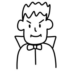 Halloween vampire outline