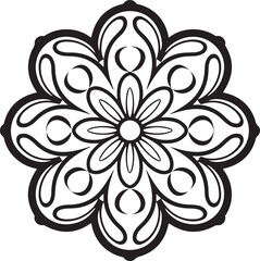 Beautiful silhouette Mandala design vector art illustration