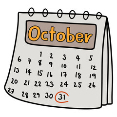 Halloween calendar October