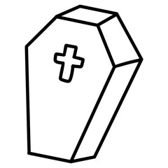 Obraz premium Halloween coffin outline