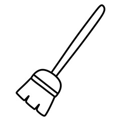 Halloween broom outline