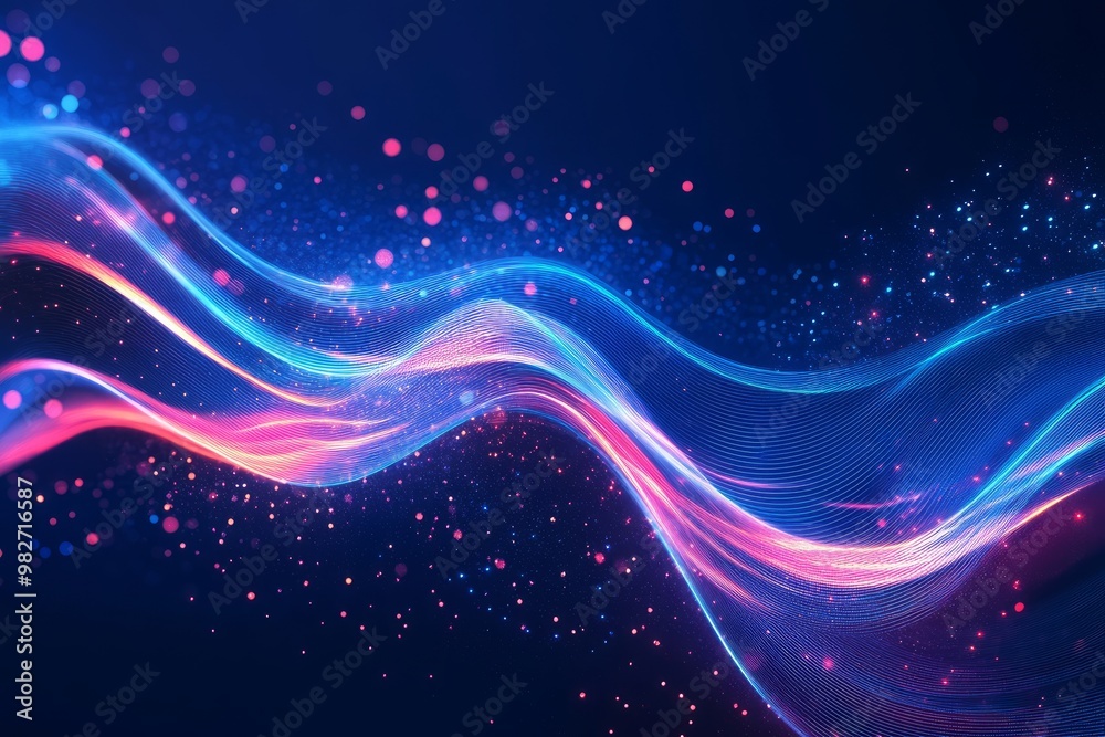 Wall mural digital abstract background, used for technological processes, neural networks, digital data storage