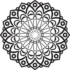 Beautiful silhouette Mandala design vector art illustration
