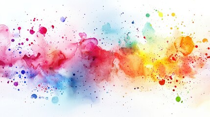 Watercolor paint splatters