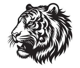 tiger head vector illustration mascot logo vector
