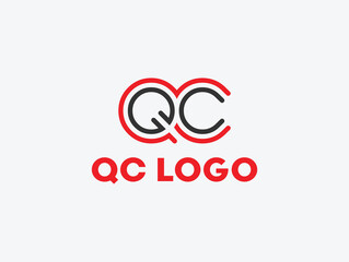 qc modern minimal business logo design vector, creative and Unique qc logo design letter mark qc logo.eps