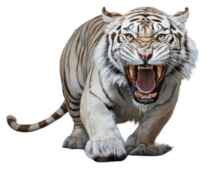 Fototapeta premium PNG White Tiger animal tiger wildlife.