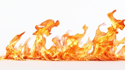 Fiery orange flames dance